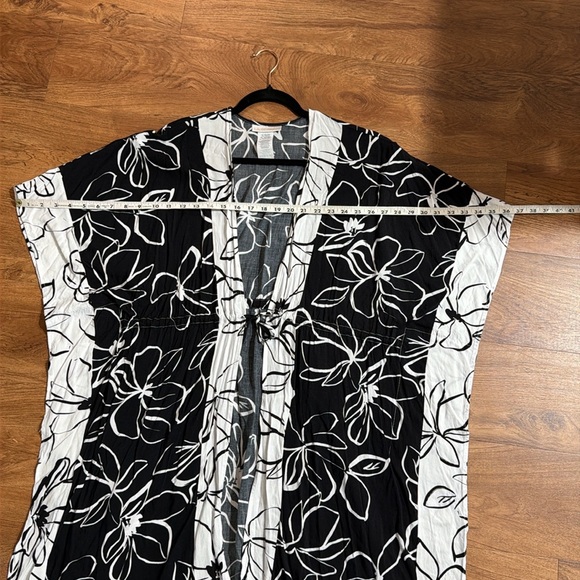 La Blanca Women One Size Kimono Swimwear CoverUp Black Moonlit Silhouette - Picture 14 of 15